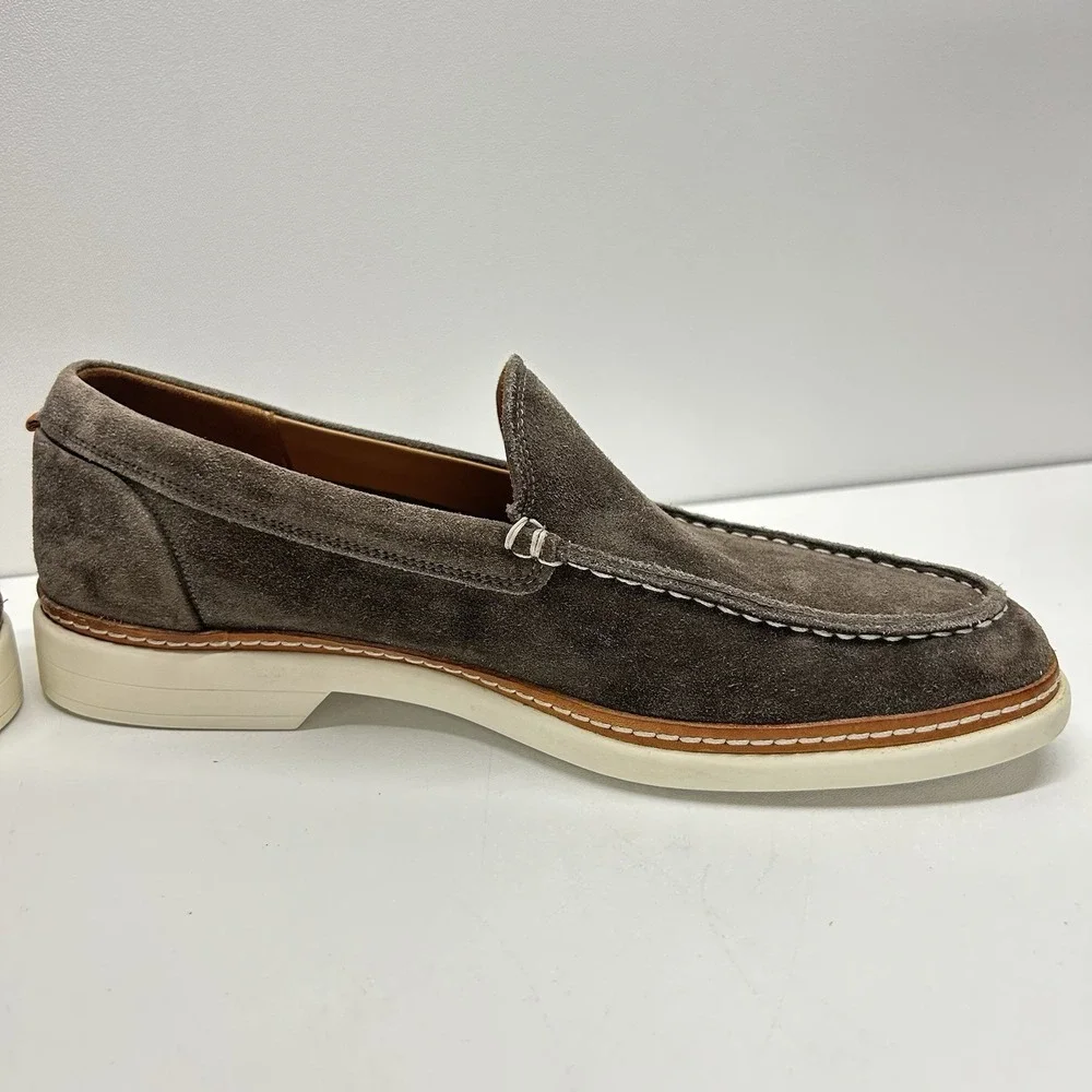 Allen Edmonds WILDER Suede Venetian Slip On Loafers 9.5 D Brown Dress Shoes‎